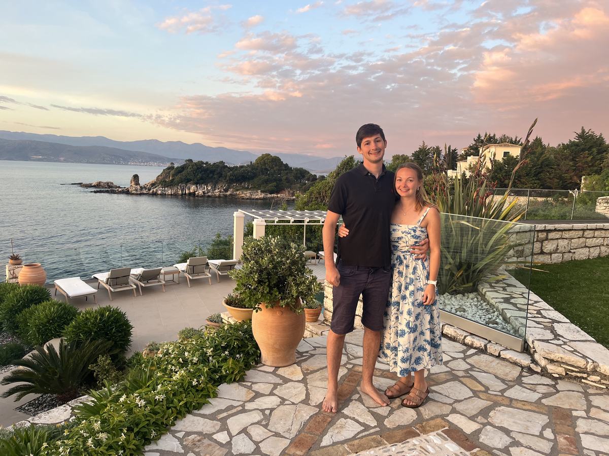 Corfu villa sunset