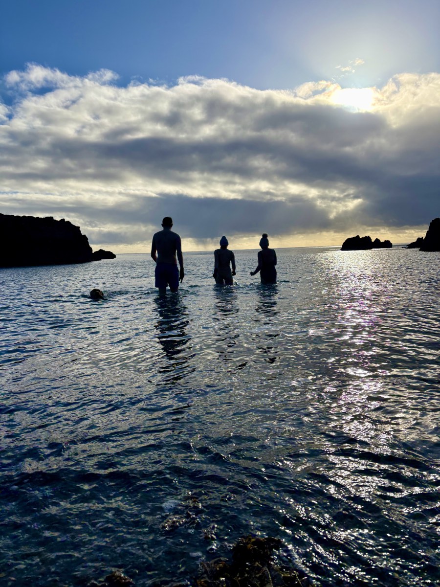 Evening dip, Devon